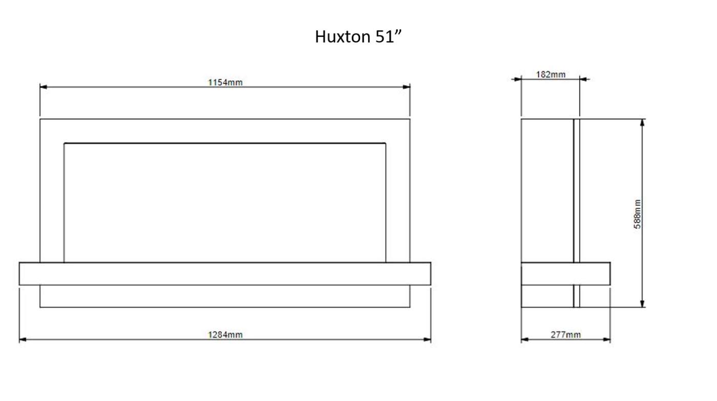 Elgin Hall Pryzm Huxton Timber Electric Fireplace Suite Fireplace