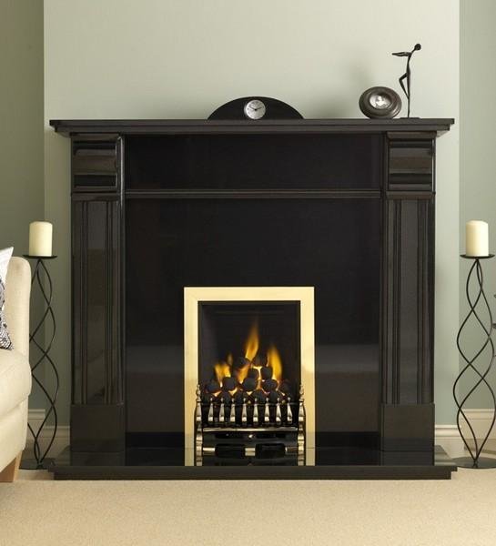 Pureglow Knighton Black Granite Fireplace Fireplace Superstores