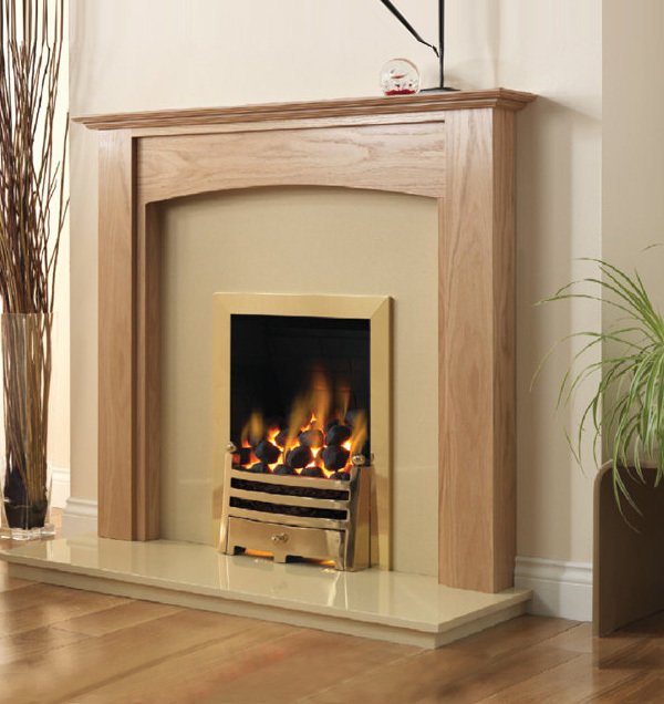 Pureglow Stretton 48 Oak Surround Fireplace Superstores